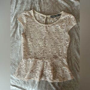 Lace Nude Top